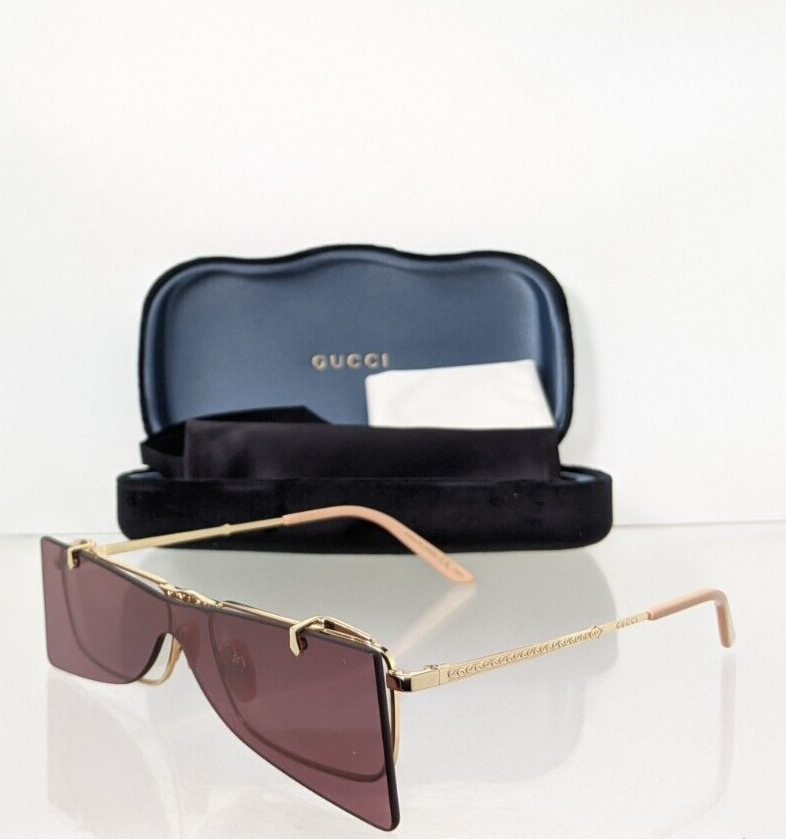 Brand New Authentic Gucci GG 0363 002 Sunglasses Gold GG0363 Frame 56mm