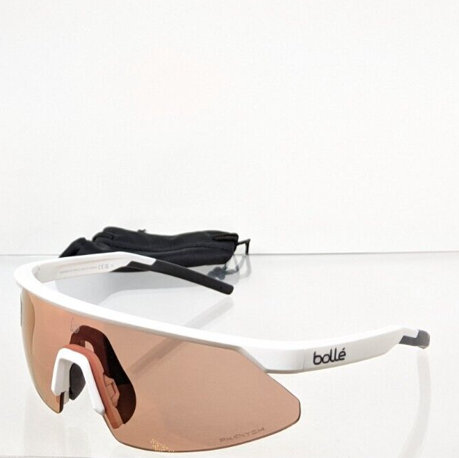 Brand New Authentic Bolle Sunglasses Micro Edge Matte White Frame