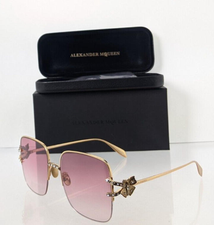 Brand New Authentic Alexander McQueen Sunglasses AM 0371 003 57mm Frame