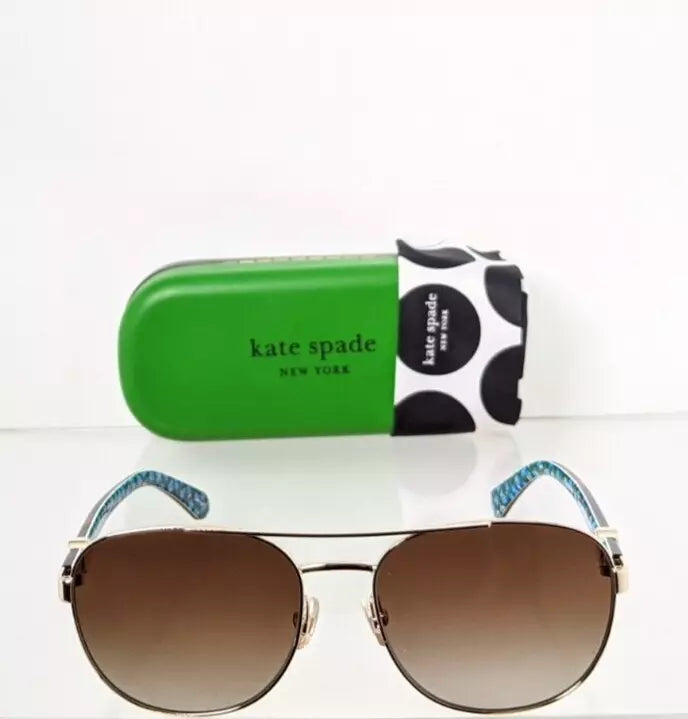 New Authentic Kate Spade Sunglasses Raglan 06JLA Gold 56mm Frame