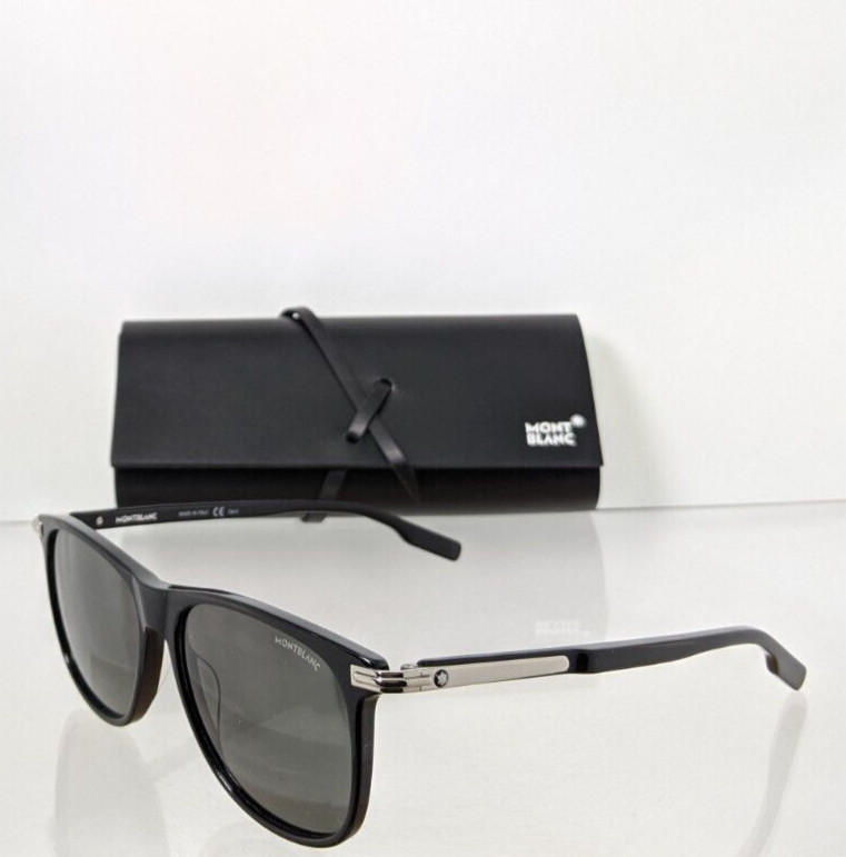 Brand New Authentic Mont Blanc Sunglasses MB 0216 001 56mm Black Frame 0216