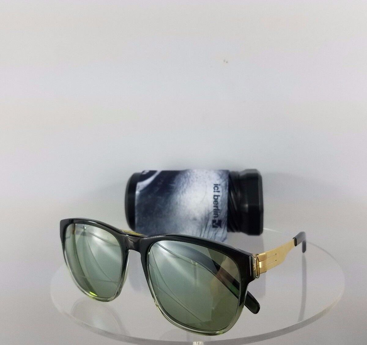 Brand New Authentic ic! Berlin Sunglasses Janina f.Matt Gold Green Frame