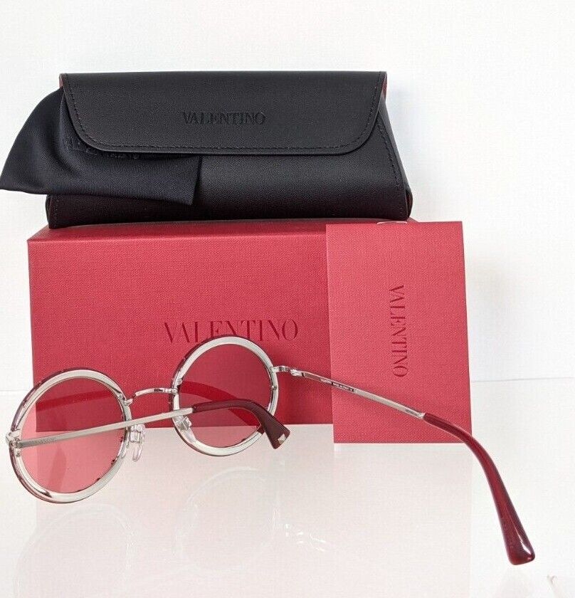 Brand New Authentic Valentino Sunglasses VA 2010 3006/84 Red & Silver Frame