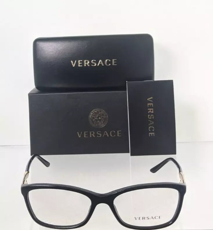 Brand New Authentic Versace Eyeglasses MOD. 3186 54mm Black GB1 3186 Frame