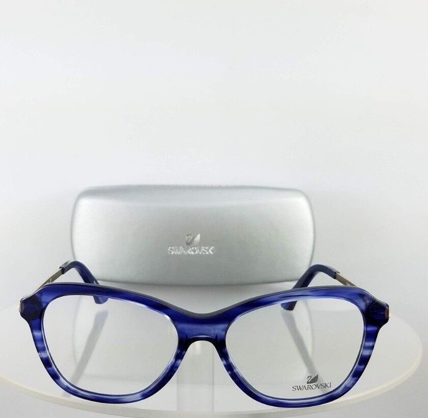 New Authentic Swarovski Eyeglasses Florrie SW 5161 090 Blue Silver Frame