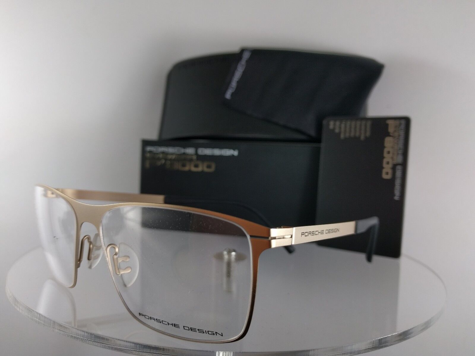 New Authentic Porsche Design P 8256 B Eyeglasses Titanium P'8256 Matte Gold