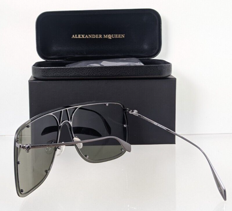 Brand New Authentic Alexander McQueen Sunglasses AM 0313 Gunmetal 004 99mm Frame