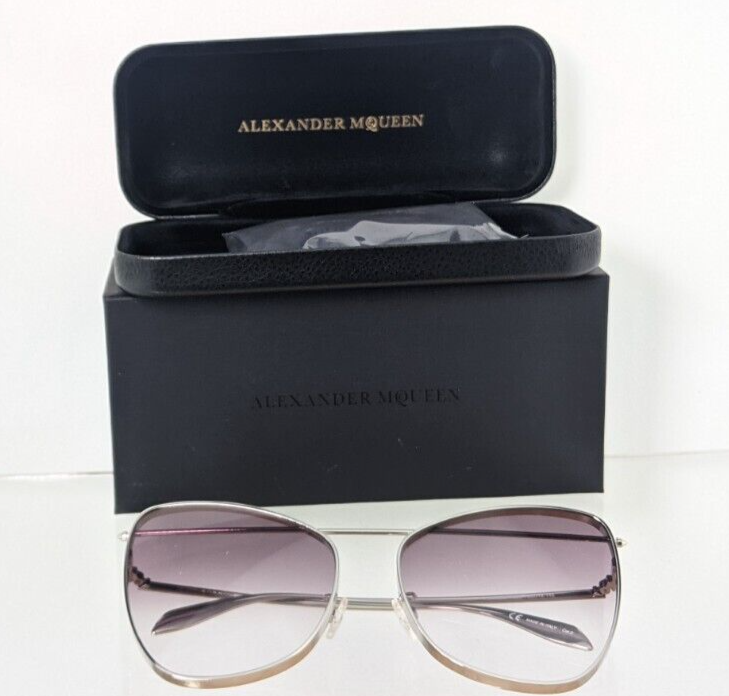 Brand New Authentic Alexander McQueen Sunglasses AM 0228 003 63mm Frame