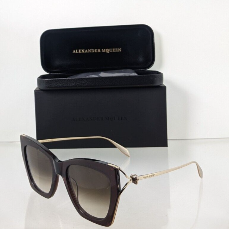 Brand New Authentic Alexander McQueen Sunglasses AM 0375 002 53mm Frame