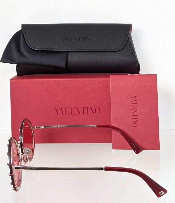 Brand New Authentic Valentino Sunglasses VA 2010 3006/84 Red & Silver Frame