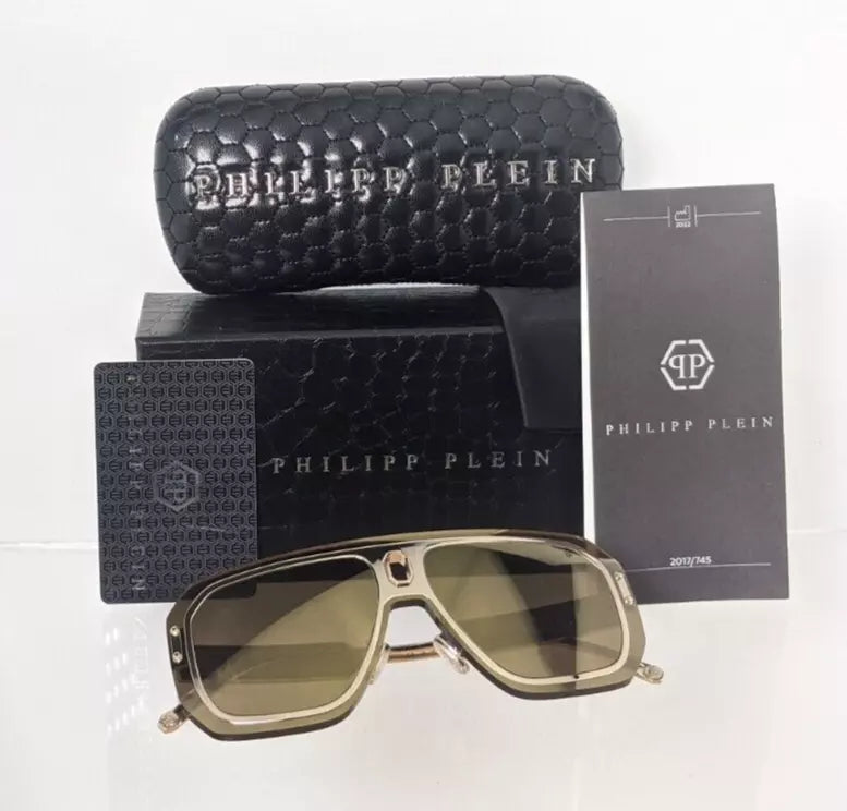 New Authentic Philipp Plein Sunglasses SPP 050 Col 300G Adventure SPP050 Frame