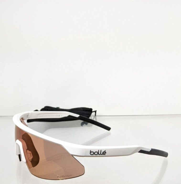 Brand New Authentic Bolle Sunglasses Micro Edge Matte White Frame