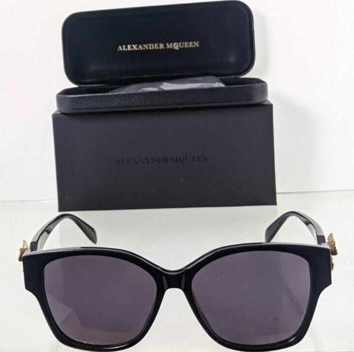 Brand New Authentic Alexander McQueen Sunglasses AM 0370 001 56mm Frame