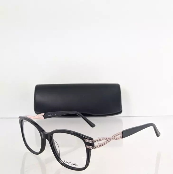 New Authentic BEBE Eyeglasses BB 5172 001 Jet 52mm Black Frame