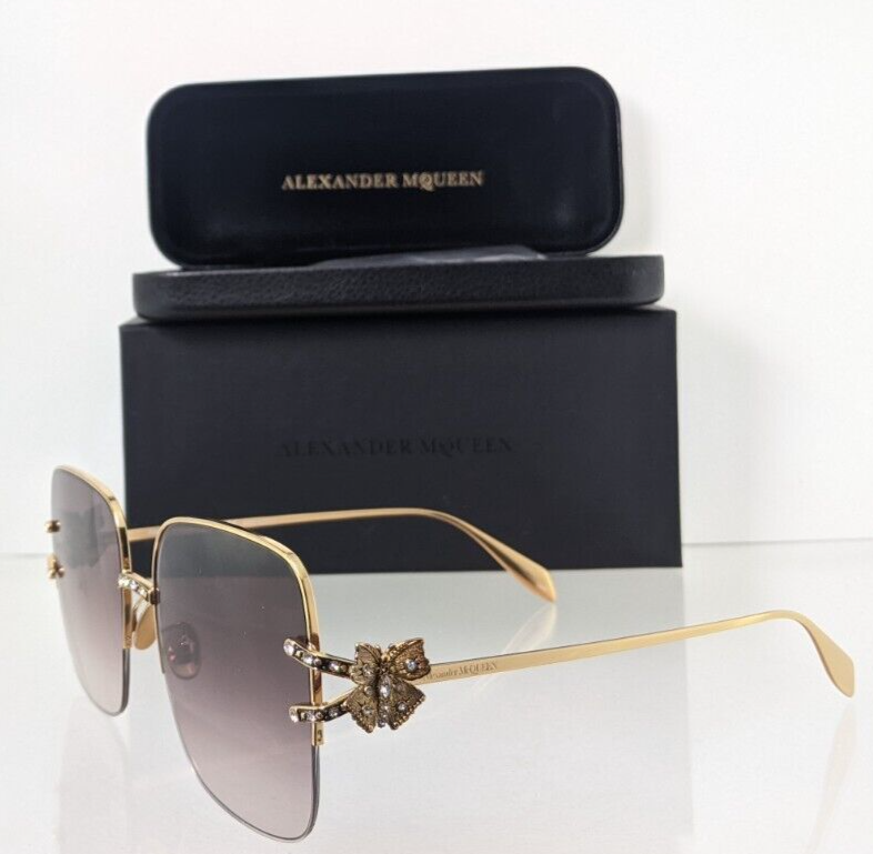 Brand New Authentic Alexander McQueen Sunglasses AM 0371 002 57mm Frame