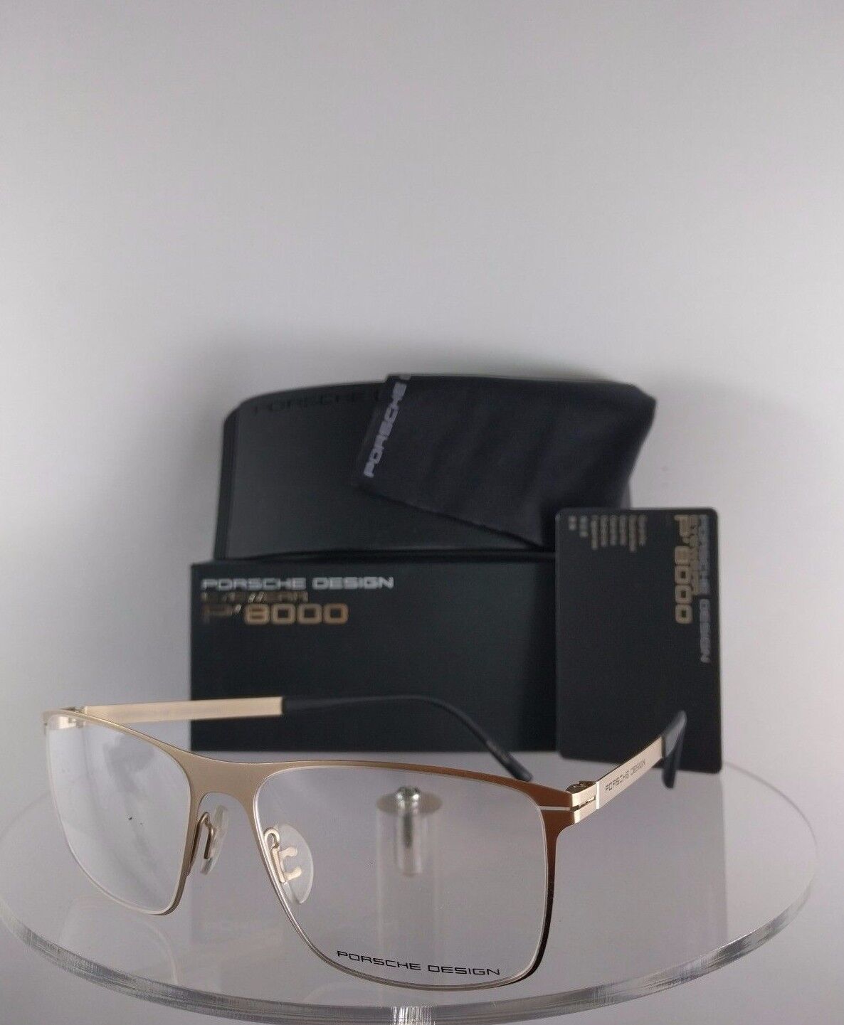 New Authentic Porsche Design P 8256 B Eyeglasses Titanium P'8256 Matte Gold