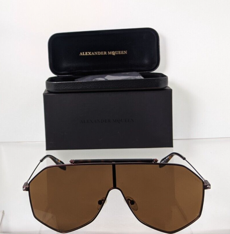 Brand New Authentic Alexander McQueen Sunglasses MQ 0138 Brown 004 99mm Frame