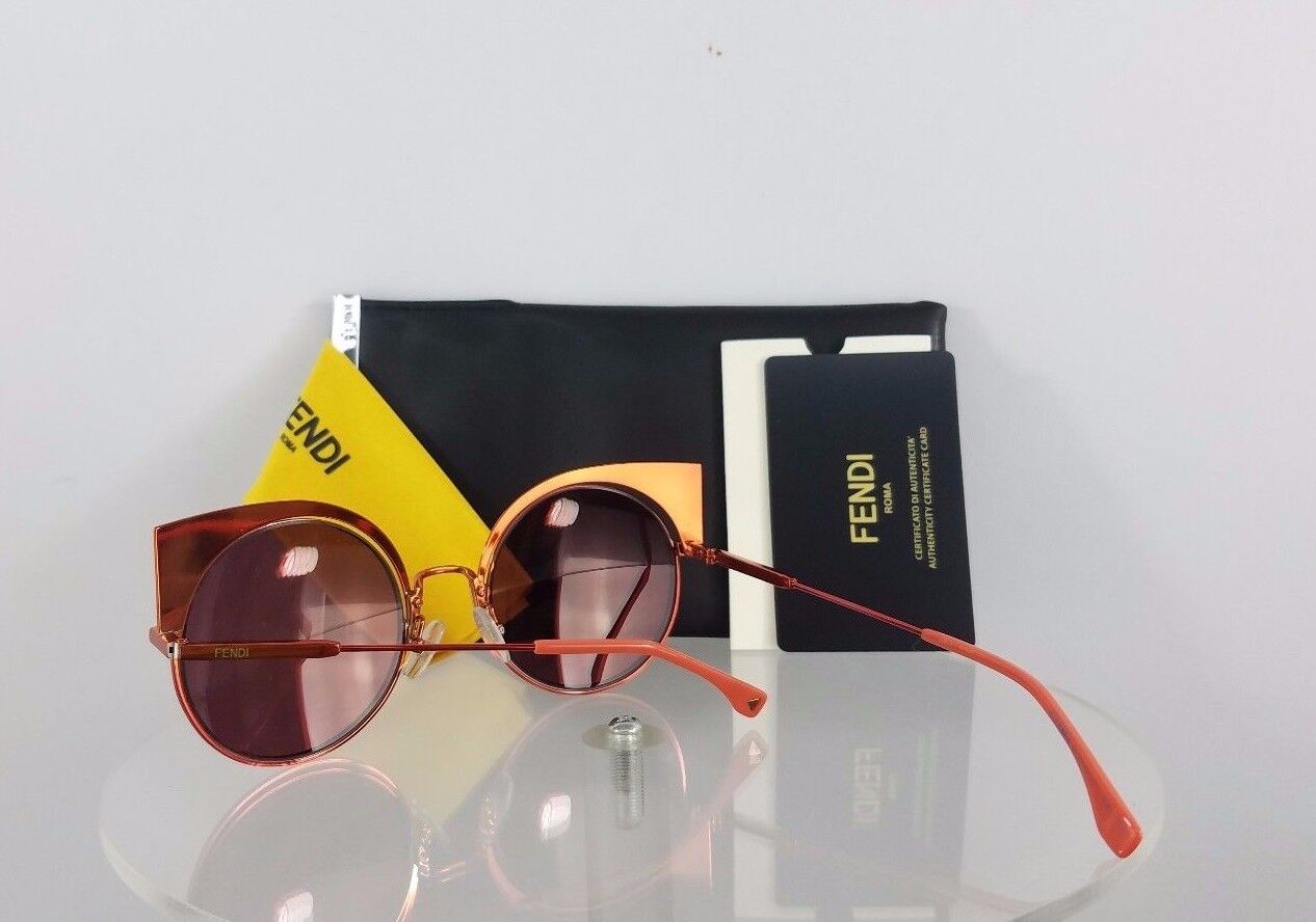 Brand New Authentic Fendi FF 0177/S Sunglasses KWLPD Orange Mirror 53mm 0177