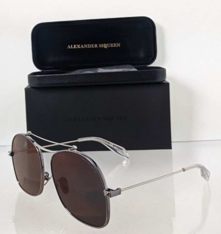 Brand New Authentic Alexander McQueen Sunglasses AM 0088 006 59mm Frame