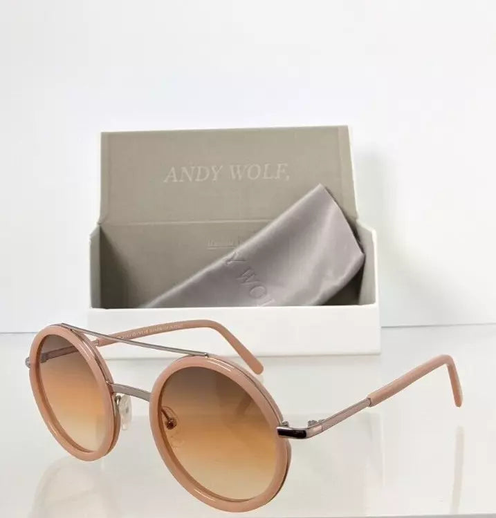 New Authentic Andy Wolf Sunglasses BLISS Col. M Pink & Gold 49mm Austria Frame