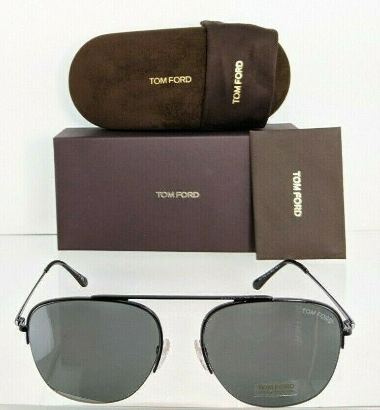 Brand New Authentic Tom Ford Sunglasses FT TF 0667 01C Abott TF667 56mm Frame