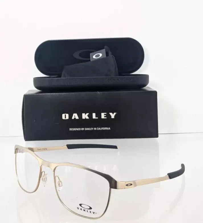 Brand New Authentic Oakley Eyeglasses 3244 - 0453 Satin Gold Tail Pipe Frame