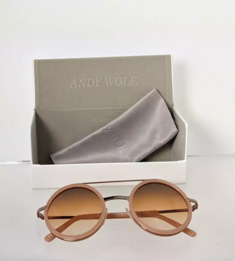 New Authentic Andy Wolf Sunglasses BLISS Col. M Pink & Gold 49mm Austria Frame