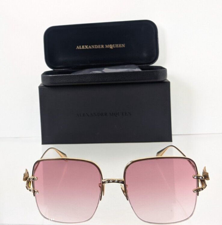 Brand New Authentic Alexander McQueen Sunglasses AM 0371 003 57mm Frame