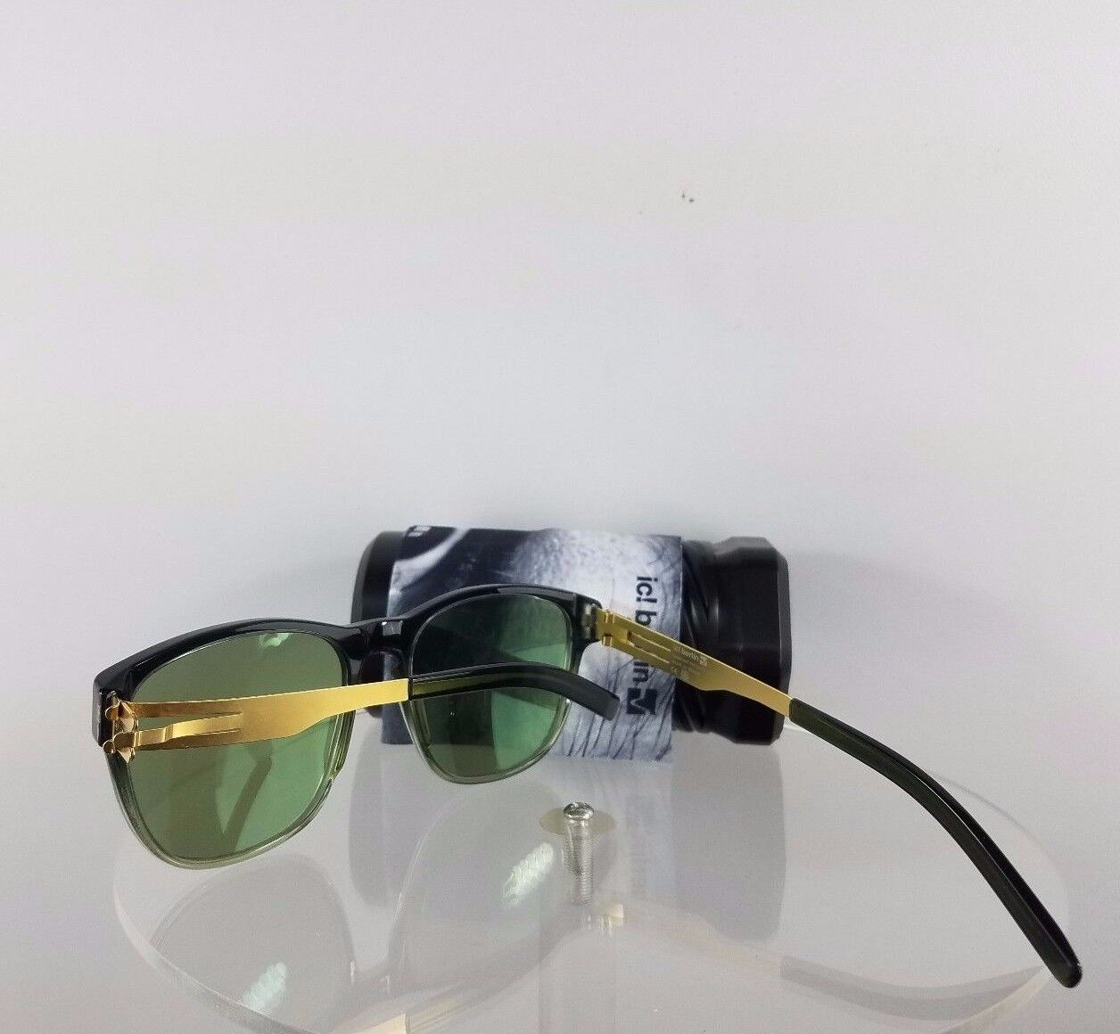 Brand New Authentic ic! Berlin Sunglasses Janina f.Matt Gold Green Frame