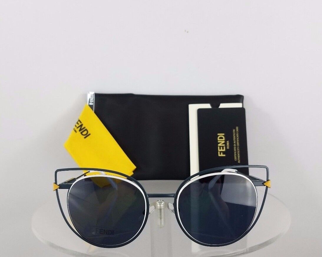 Brand New Authentic Fendi FF 0176/S Sunglasses TLP72 Blue White Frame 53mm