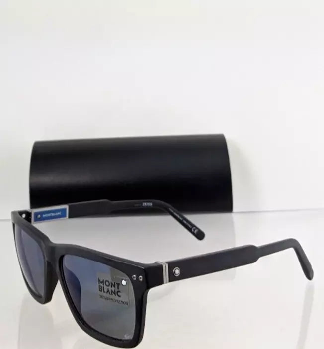 Brand New Authentic Mont Blanc Sunglasses MB 694 02X 56mm Black Frame MB694