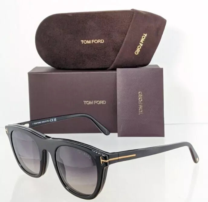 Brand New Authentic Tom Ford TF 5895 Eyeglasses 001 Frame FT 5895-B with Clip on