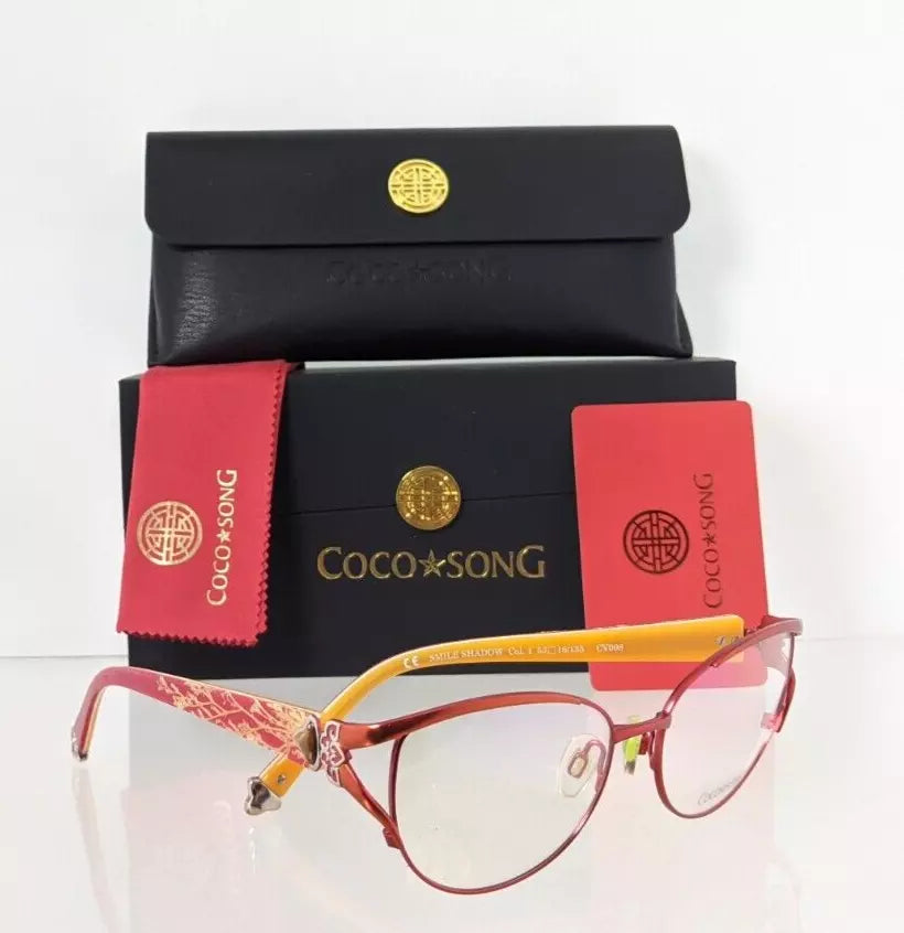 Brand New Authentic COCO SONG Eyeglasses Smile Shadow Col 4 53mm CV098