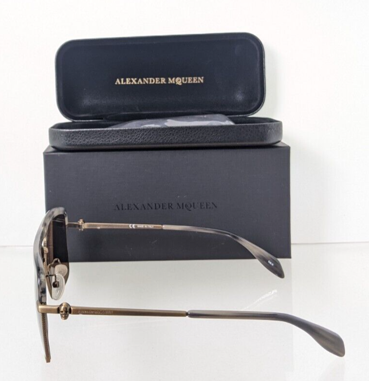 Brand New Authentic Alexander McQueen Sunglasses AM 0258 Gold 003 59mm Frame