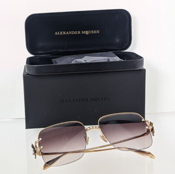 Brand New Authentic Alexander McQueen Sunglasses AM 0371 002 57mm Frame