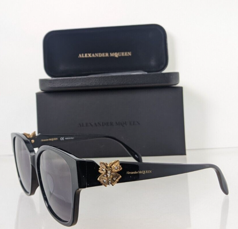 Brand New Authentic Alexander McQueen Sunglasses AM 0370 001 56mm Frame