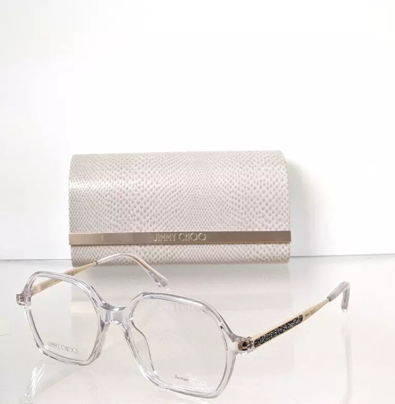 Brand New Authentic Jimmy Choo Eyeglasses JC380 900 Clear & Gold 380 Frame