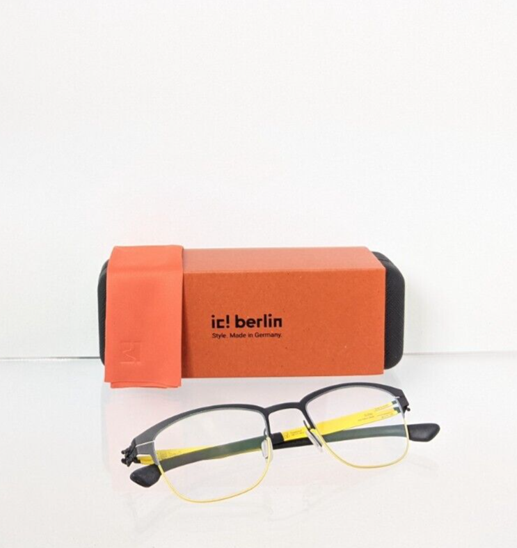 Brand New Authentic ic! Berlin Eyeglasses Model Sulley Acid Yellow Black 48mm