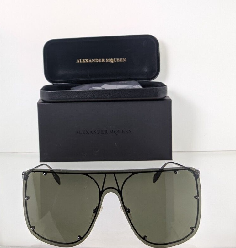 Brand New Authentic Alexander McQueen Sunglasses AM 0313 Gunmetal 004 99mm Frame