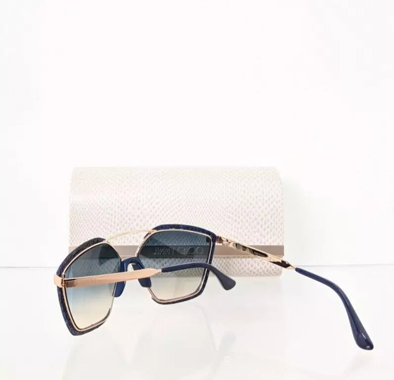 Brand New Authentic Jimmy Choo Sunglasses LEON/S PJPI4 Blue/Rose 61mm Frame