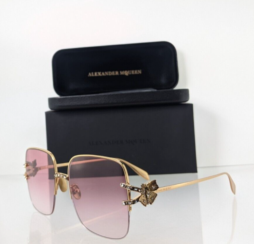 Brand New Authentic Alexander McQueen Sunglasses AM 0371 003 57mm Frame