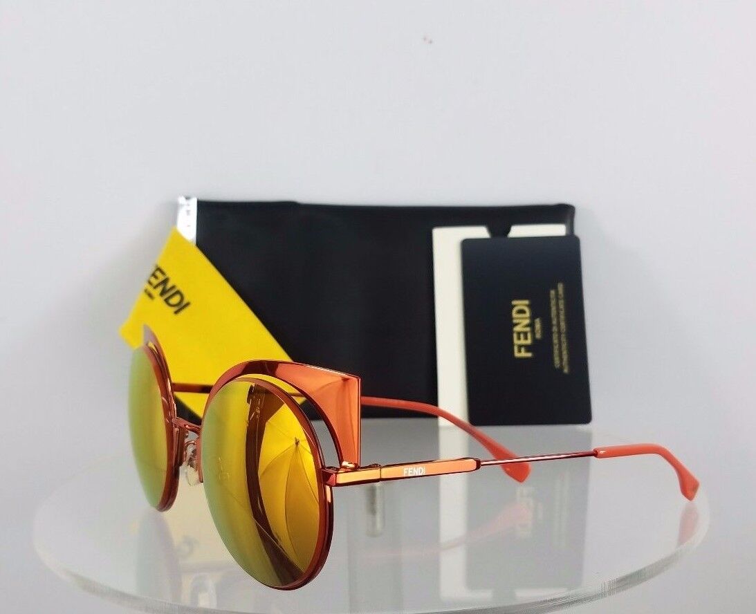 Brand New Authentic Fendi FF 0177/S Sunglasses KWLPD Orange Mirror 53mm 0177