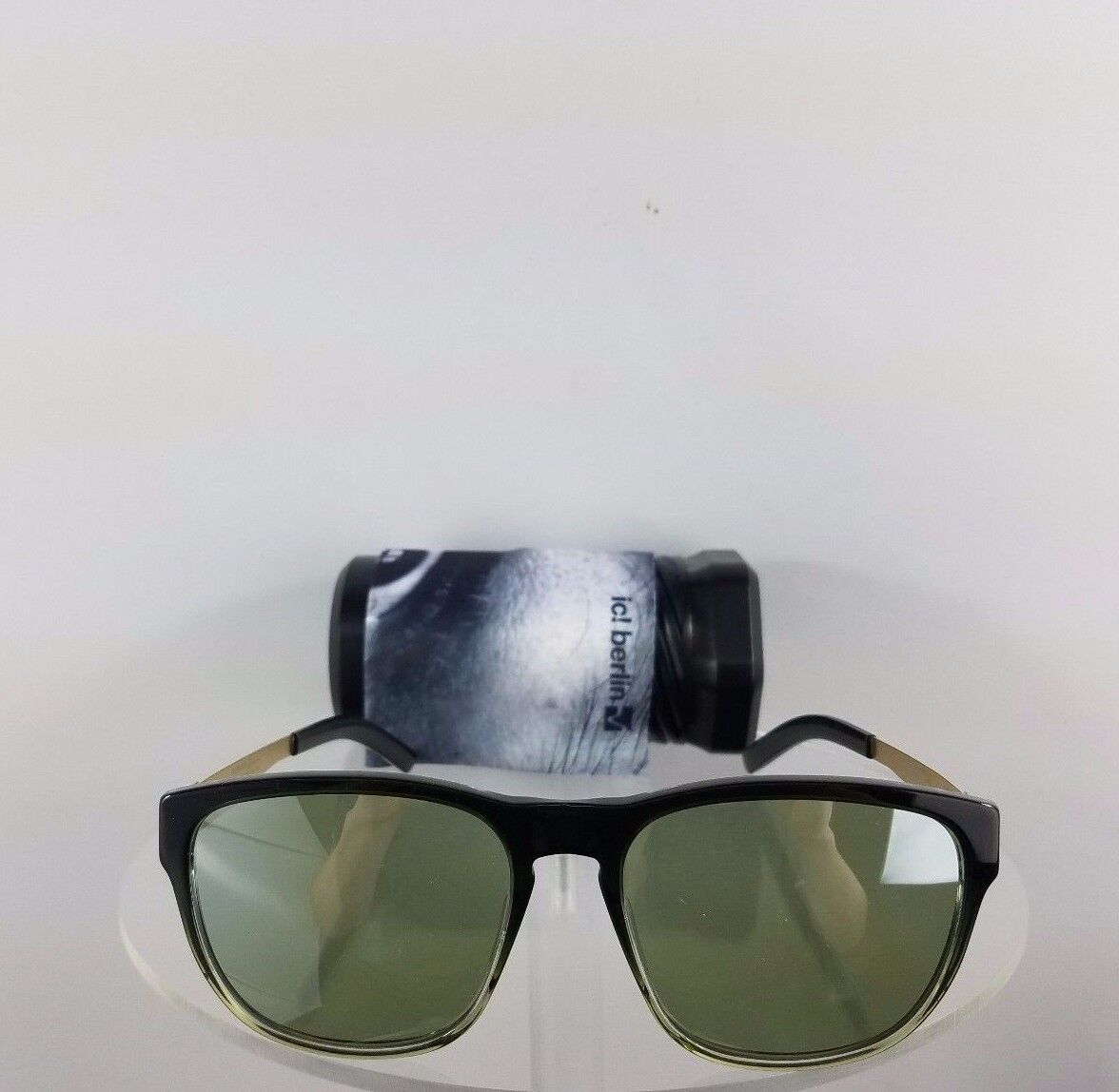 Brand New Authentic ic! Berlin Sunglasses Janina f.Matt Gold Green Frame