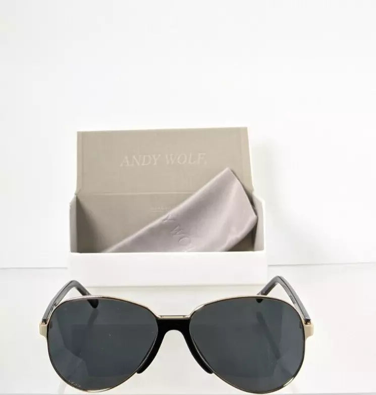 New Authentic Andy Wolf Sunglasses Gonzalez Col. B Black Gold 57mm Austria