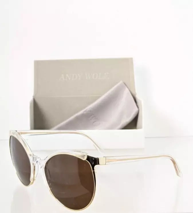 New Authentic Andy Wolf Sunglasses DINAH Col. F Clear & Gold 57mm Austria Frame