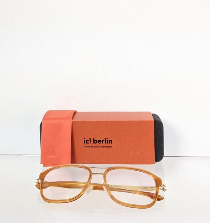 Brand New Authentic ic! Berlin Eyeglasses Model Pablo L. Amur Matte Gold 54mm