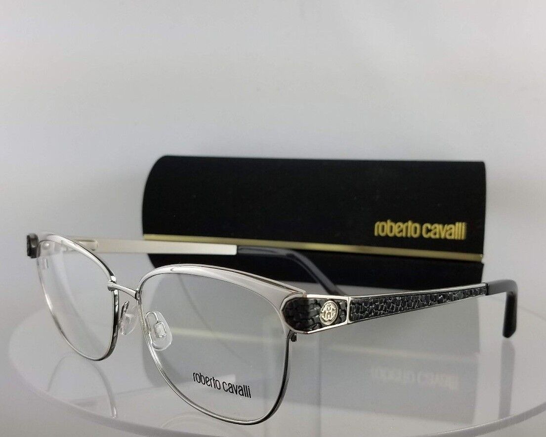 Brand New Authentic Roberto Cavalli Eyeglasses Rigel 945 016 55Mm Silver Frame