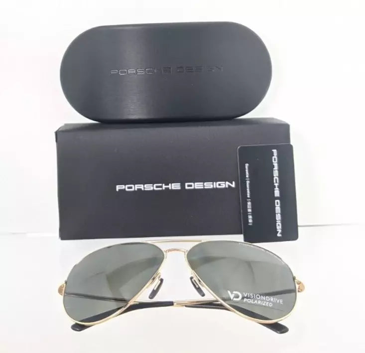 Brand New Authentic Porsche Design Sunglasses P 8508 A Gold P' 8508