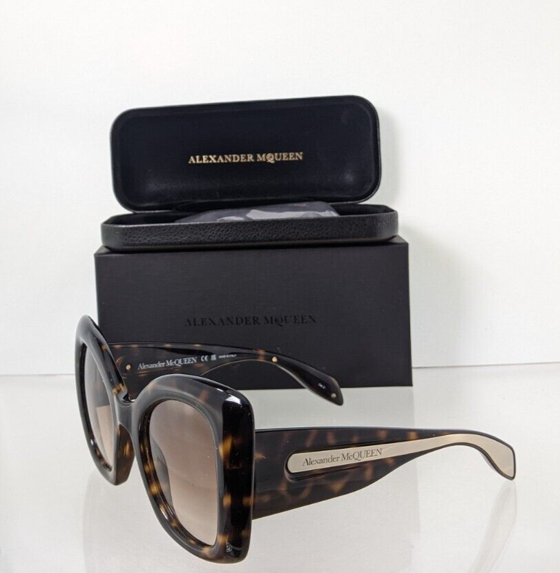 Brand New Authentic Alexander McQueen Sunglasses MQ 0402 Tortoise 002 53mm Frame