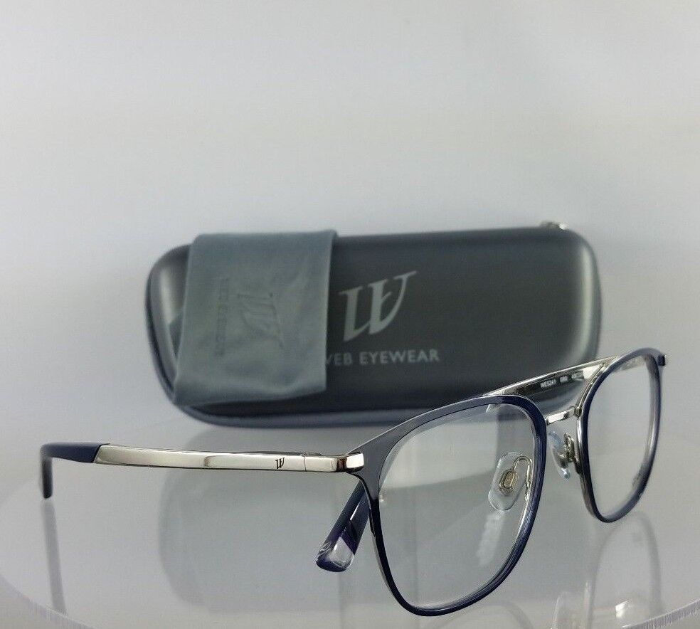 Brand New Authentic Web Eyeglasses WE 5241 Col. 080 Navy Silver 49mm